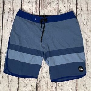 Mens Quicksilver Blue Swim Trunks Swimwear Board Shorts
